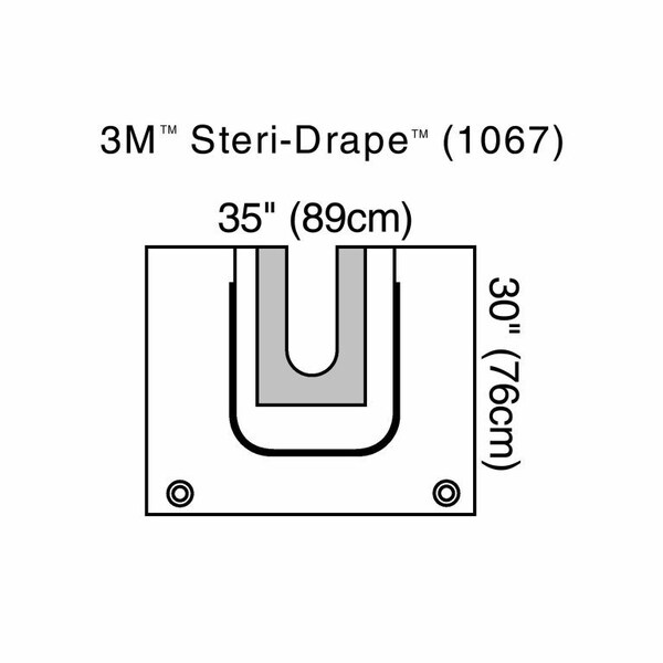 3M Steri-Drape Orthopedic Drape U-Pouch 35 W X 30 L Inch Sterile, 5PK 1067 - main